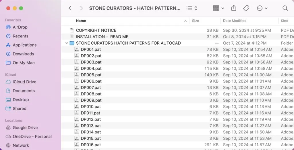 Stone Curators Hatch Files for AutoCAD 1b