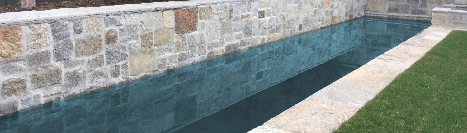 Reclaimed lap pool coping